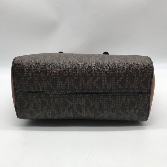 Michael Kors Brown Coated Canvas Monogram Ciara Satchel Bag And Wallet - Picture 5 of 10